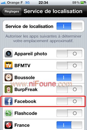 géolocalisation facebook