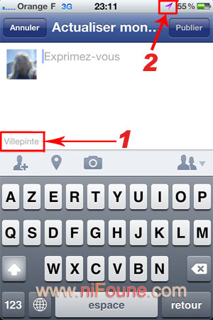 facebook sur iphone