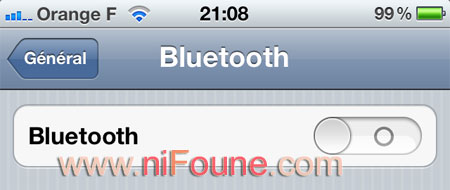 activation bluetooth iphone