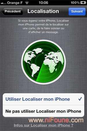 localisation iphone