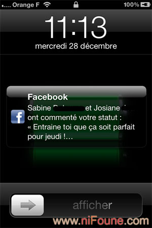 facebook sur iphone