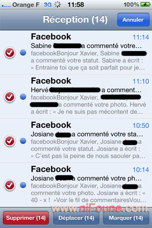 email sur iphone