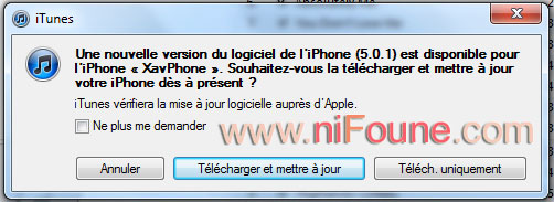 mise a jour iphone 5.0.1