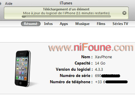 mise a jour iphone