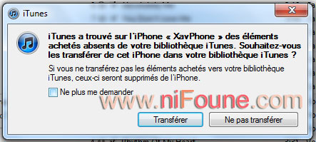 restauration des applications