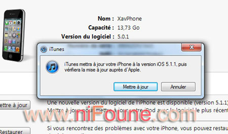 mise a jour iphone