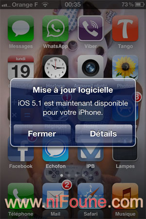 mise a jour logicielle de l'iphone