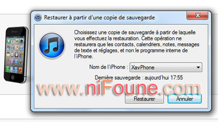 restauration iphone