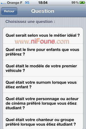 questions securité identifiant apple