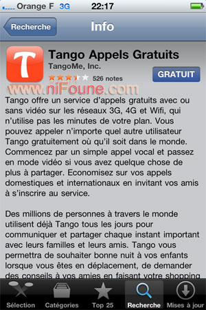 tango appels gratuits