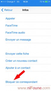 bloquer un expéditeur sur iPhone