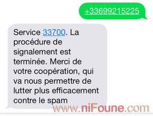 spam sms au 33700