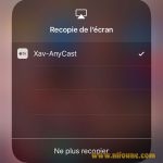 recopie de l'écran iphone sur la tv